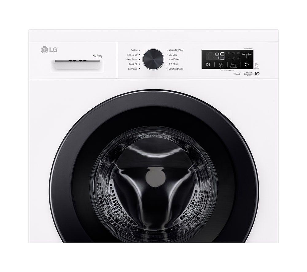 LG Series 2 Direct Drive W4X1095NWK WiFi-enabled 9 kg Washer Dryer - White image number 20 of 25