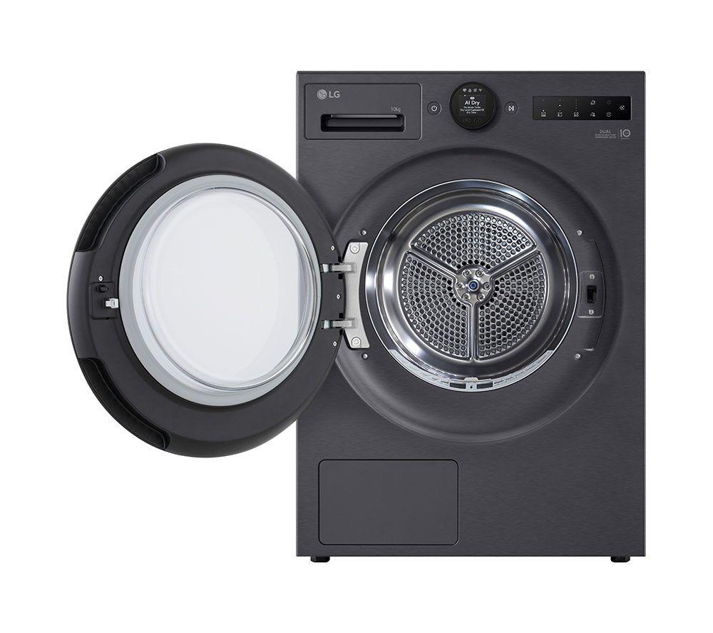 LG ELCTRNC Series 7 AI Dry RHX7010TBB 10 kg Heat Pump Tumble Dryer - Matte Black image number 10 of 19