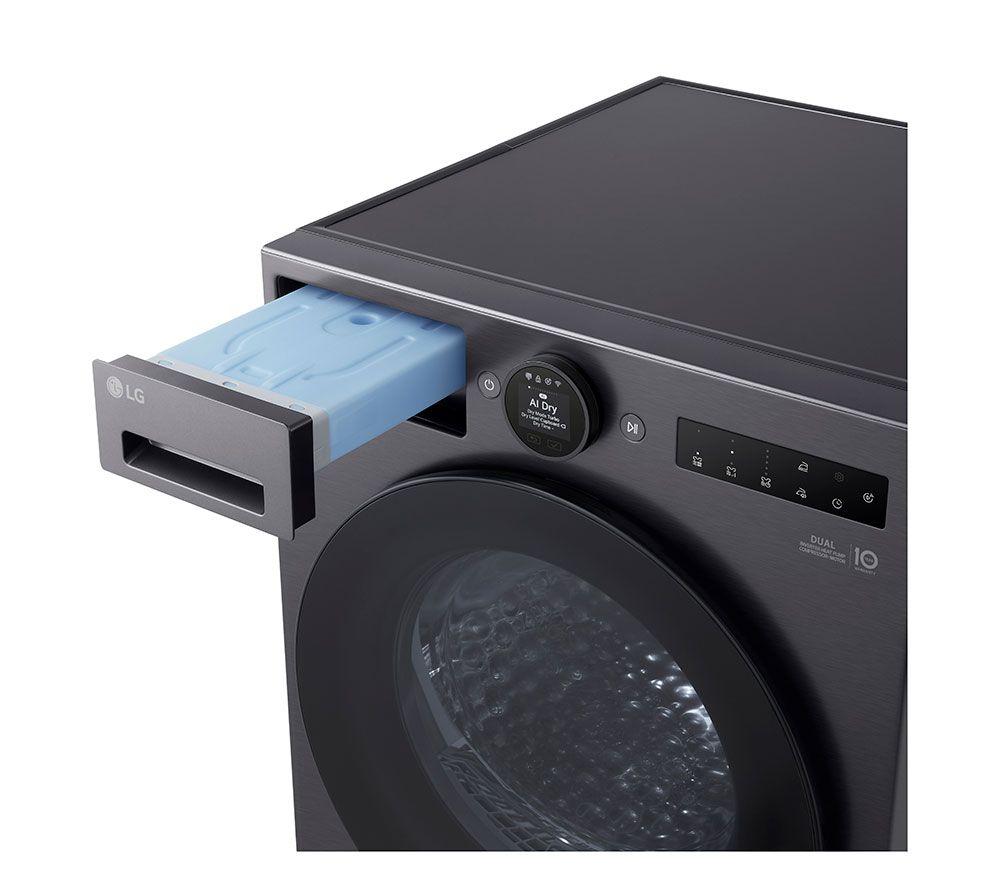LG ELCTRNC Series 7 AI Dry RHX7010TBB 10 kg Heat Pump Tumble Dryer - Matte Black image number 12 of 19