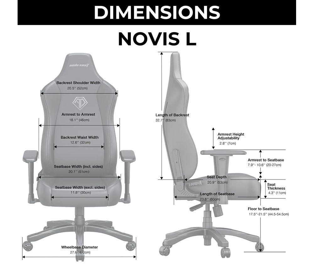 ANDASEAT Novis Gaming Chair - Black image number 4 of 10
