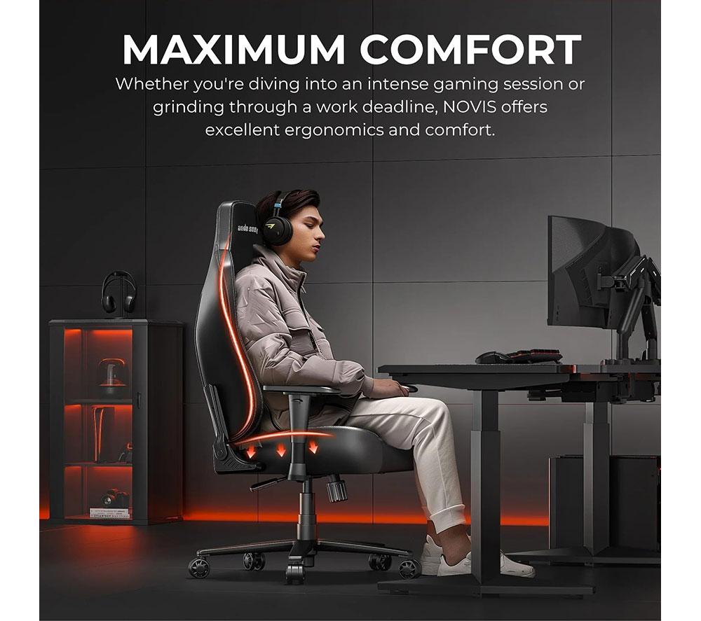 ANDASEAT Novis Gaming Chair - Grey image number 3 of 8