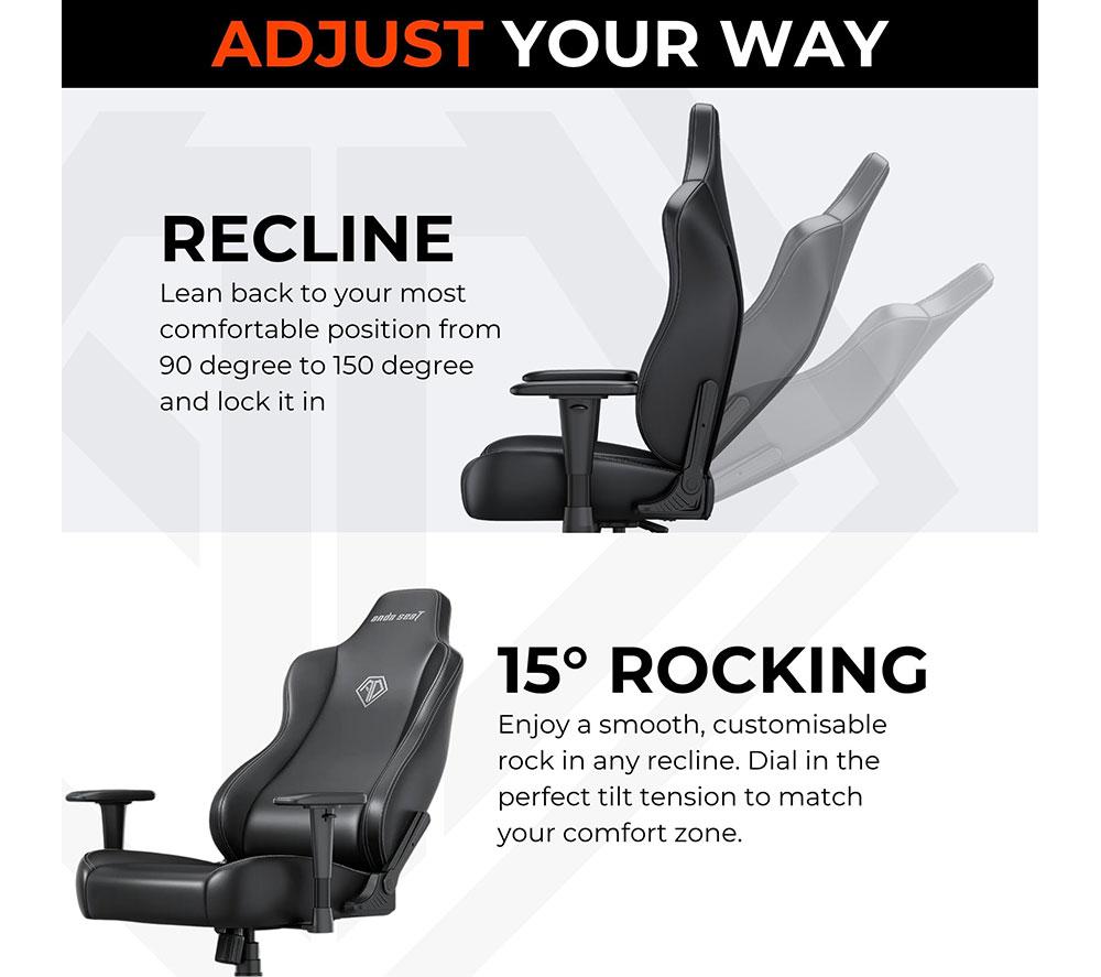 ANDASEAT Novis Gaming Chair - Grey image number 6 of 8