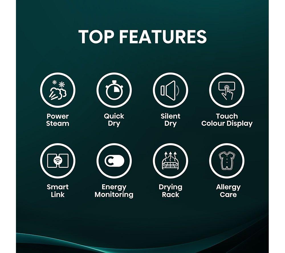 HISENSE 5i Series DH5I104BWAB WiFi-enabled 10 kg Heat Pump Tumble Dryer - White image number 2 of 20