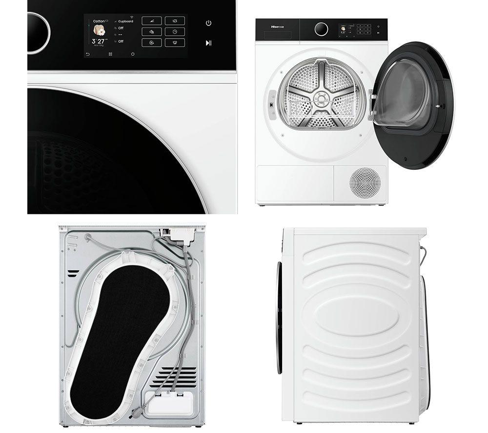 HISENSE 5i Series DH5I104BWAB WiFi-enabled 10 kg Heat Pump Tumble Dryer - White image number 12 of 20