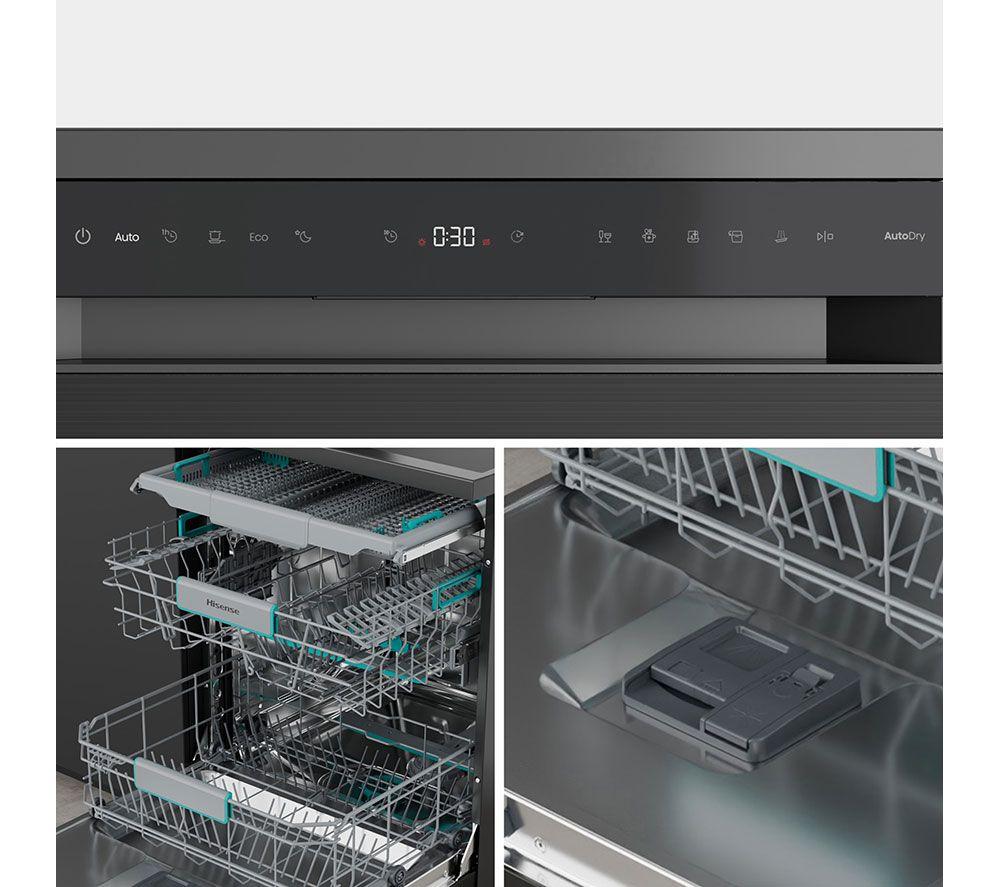 HISENSE HS663A90BXUK Full-size Dishwasher - Black Inox image number 11 of 22