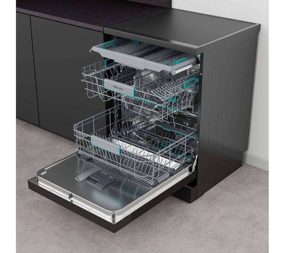 HISENSE HS663A90BXUK Full-size Dishwasher - Black Inox image number 20 of 22