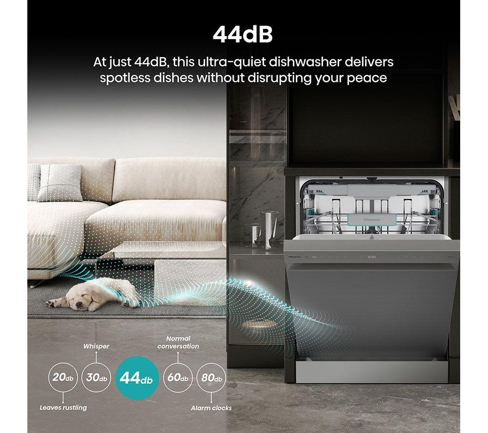 HISENSE HS663A90XUK Full-size Dishwasher - Stainless Steel image number 9 of 20