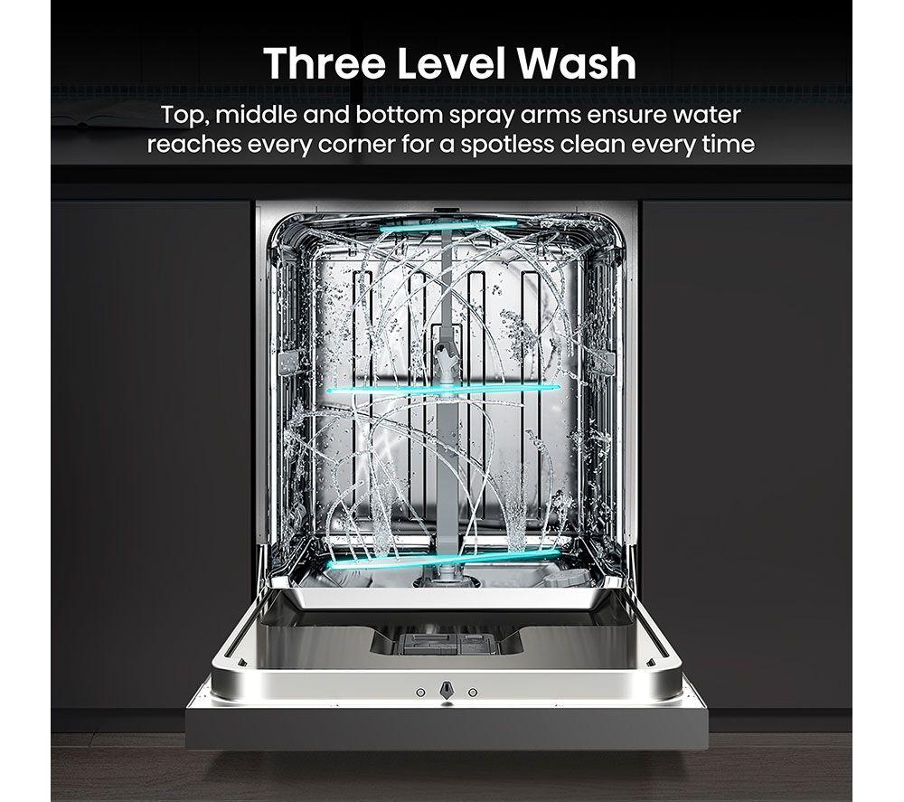 HISENSE HS663A90XUK Full-size Dishwasher - Stainless Steel image number 10 of 20