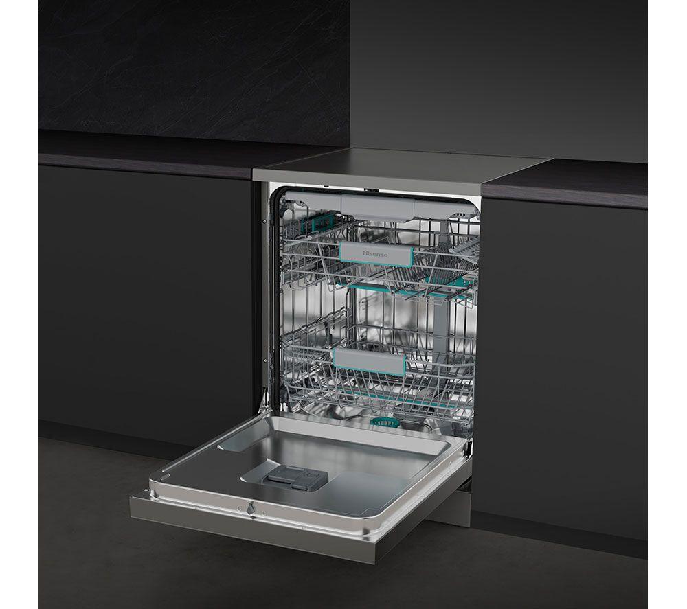 HISENSE HS663A90XUK Full-size Dishwasher - Stainless Steel image number 15 of 20