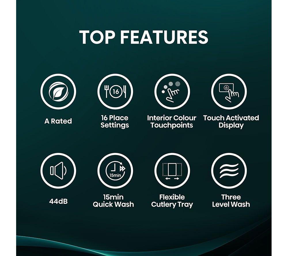 HISENSE HS663A90WUK Full-size Dishwasher - White image number 2 of 23