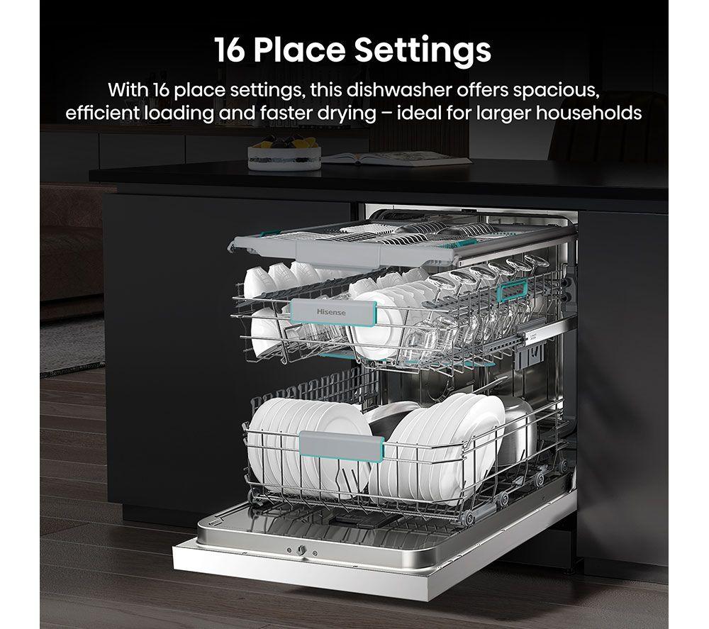HISENSE HS663A90WUK Full-size Dishwasher - White image number 4 of 23