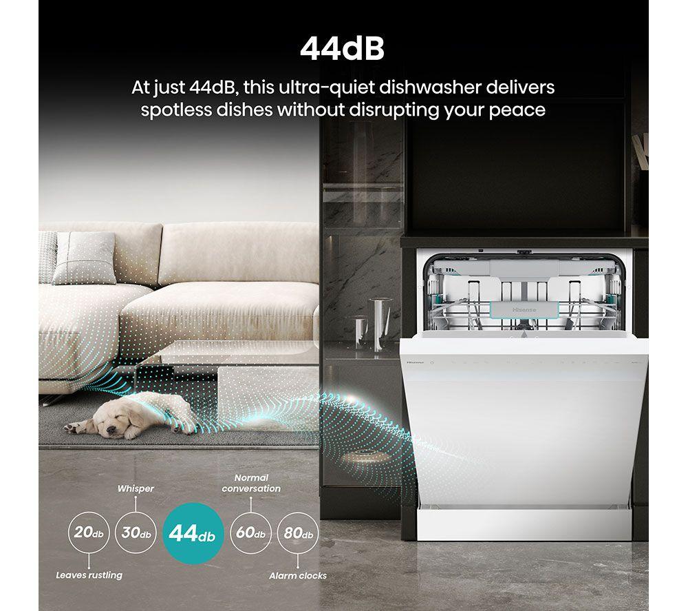 HISENSE HS663A90WUK Full-size Dishwasher - White image number 9 of 23