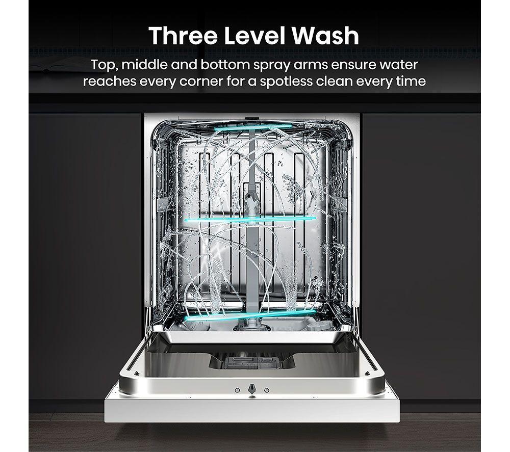 HISENSE HS663A90WUK Full-size Dishwasher - White image number 10 of 23