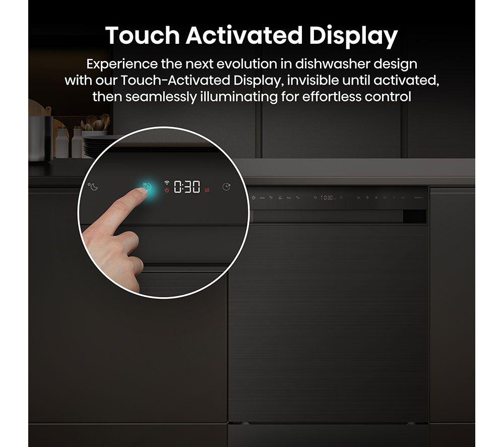 HISENSE HS673A90BXUK Full-size WiFi-enabled Dishwasher - Black image number 6 of 20