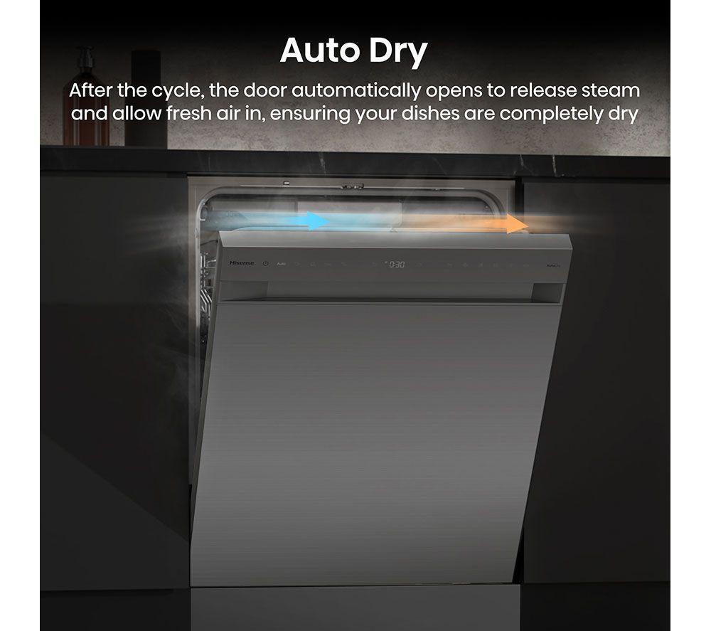 HISENSE HS673A90XUK Full-size WiFi-enabled Dishwasher - Stainless Steel image number 20 of 25