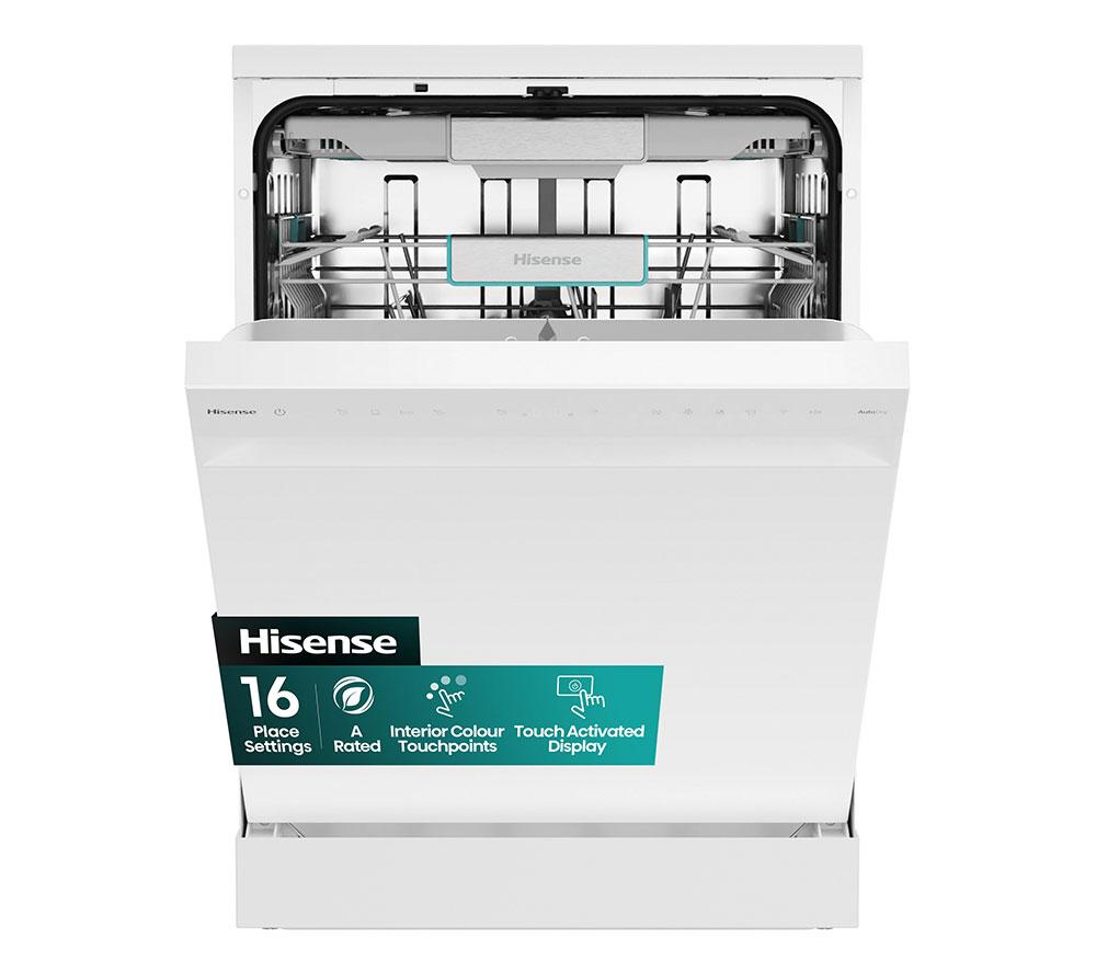 HISENSE HS673A90WUK Full-size WiFi-enabled Dishwasher – White, White
