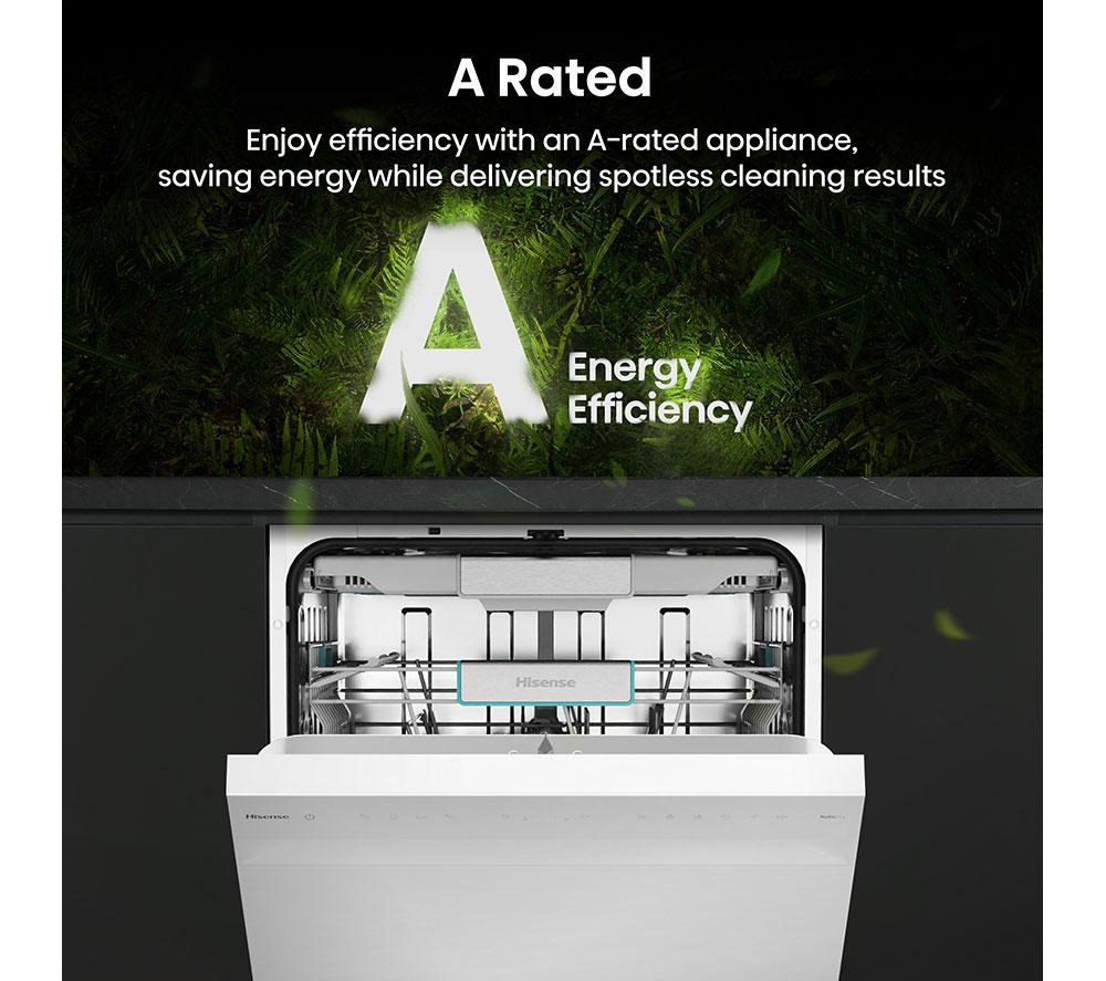 HISENSE HS673A90WUK Full-size WiFi-enabled Dishwasher - White image number 3 of 25