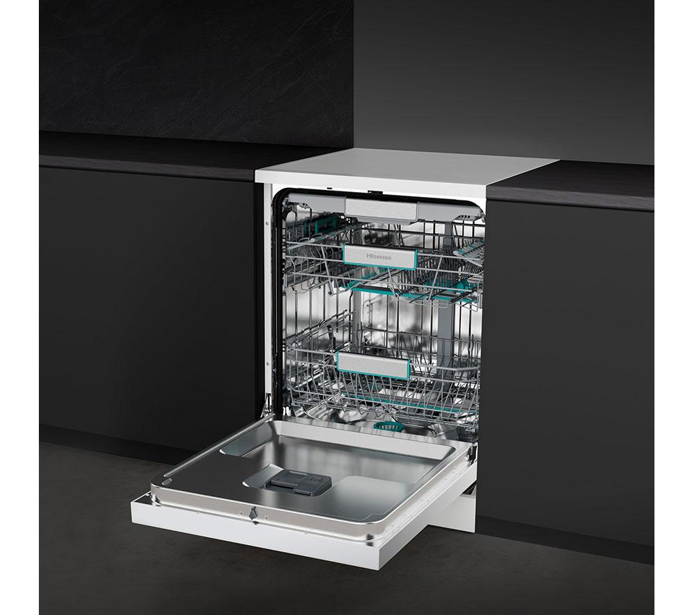 HISENSE HS673A90WUK Full-size WiFi-enabled Dishwasher - White image number 15 of 25