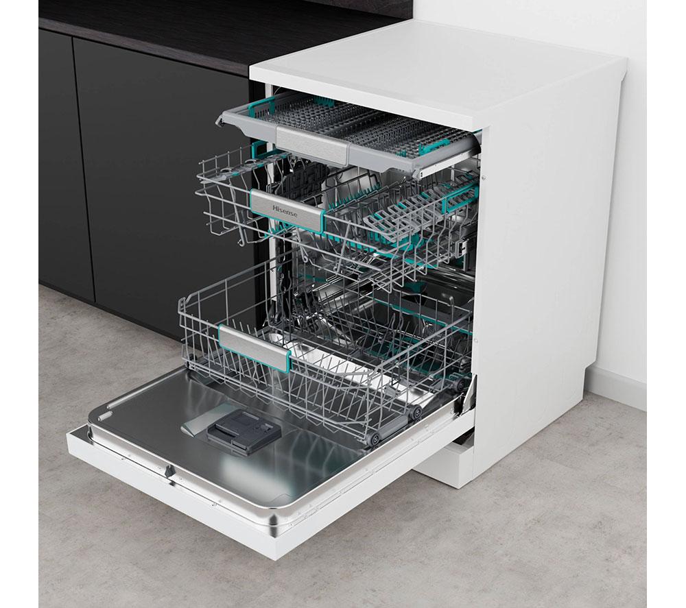 HISENSE HS673A90WUK Full-size WiFi-enabled Dishwasher - White image number 23 of 25