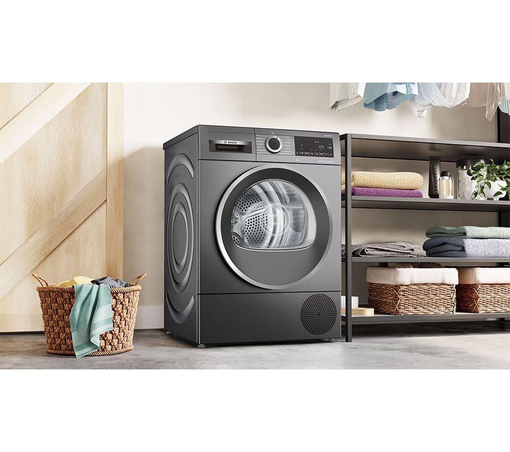 BOSCH Series 6 WQG245R2GB 9 kg Heat Pump Tumble Dryer - Graphite image number 5 of 11