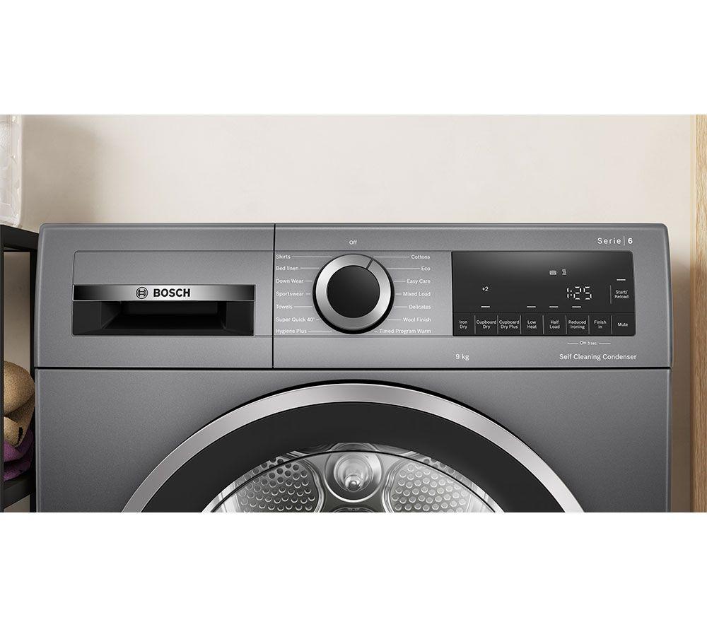BOSCH Series 6 WQG245R2GB 9 kg Heat Pump Tumble Dryer - Graphite image number 12 of 12