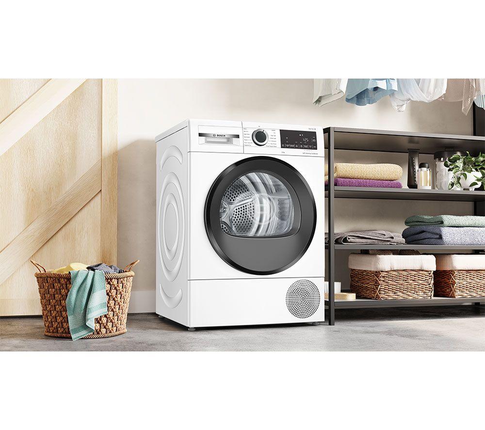 BOSCH Series 6 WQG24502GB 9 kg Heat Pump Tumble Dryer - White image number 5 of 12