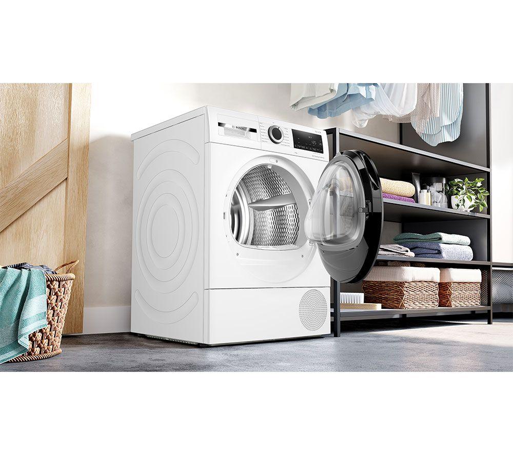 BOSCH Series 6 WQG24502GB 9 kg Heat Pump Tumble Dryer - White image number 10 of 12