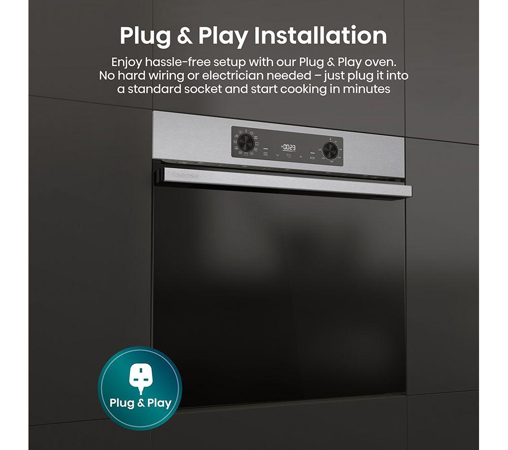HISENSE Hi2 BI622AXPGUK Plug-in Electric Oven - Stainless Steel & Black image number 3 of 20