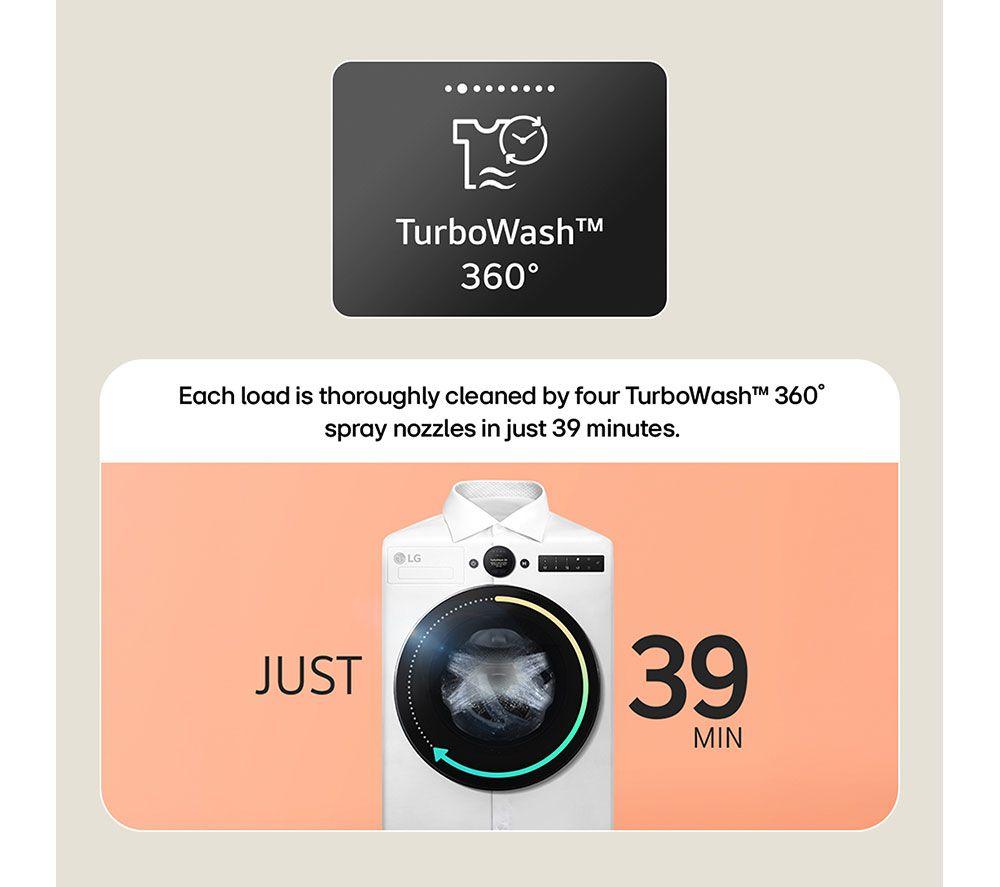 LG Series 7 AI Direct Drive W4X7016TWB WiFi-enabled 11 kg Washer Dryer - White image number 44 of 52