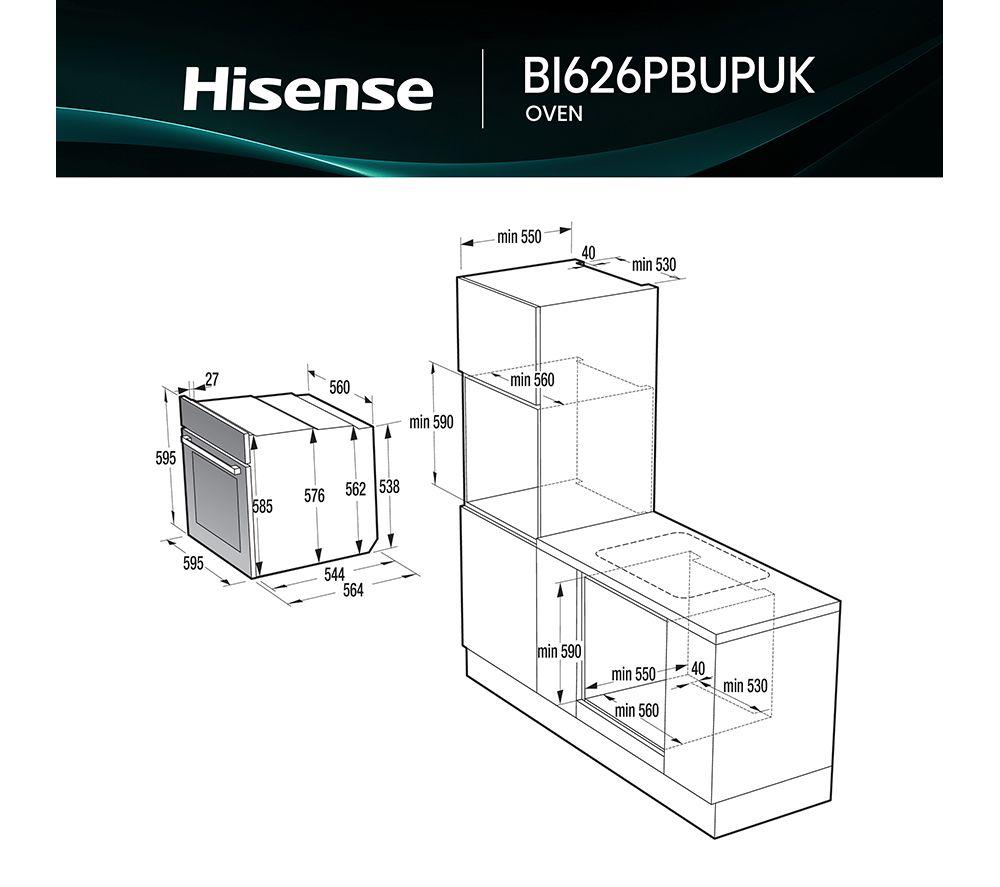 HISENSE Hi2 BI626PBUPUK Electric Pyrolytic Oven - Jet Black image number 13 of 41