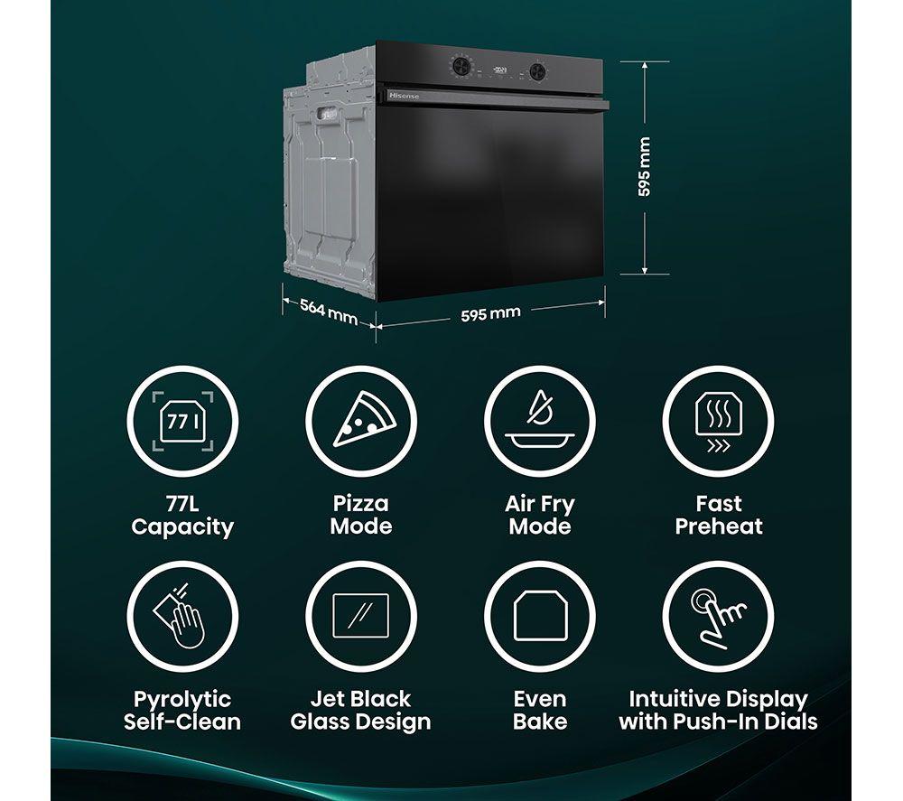 HISENSE Hi2 BI626PBUPUK Electric Pyrolytic Oven - Jet Black image number 23 of 41