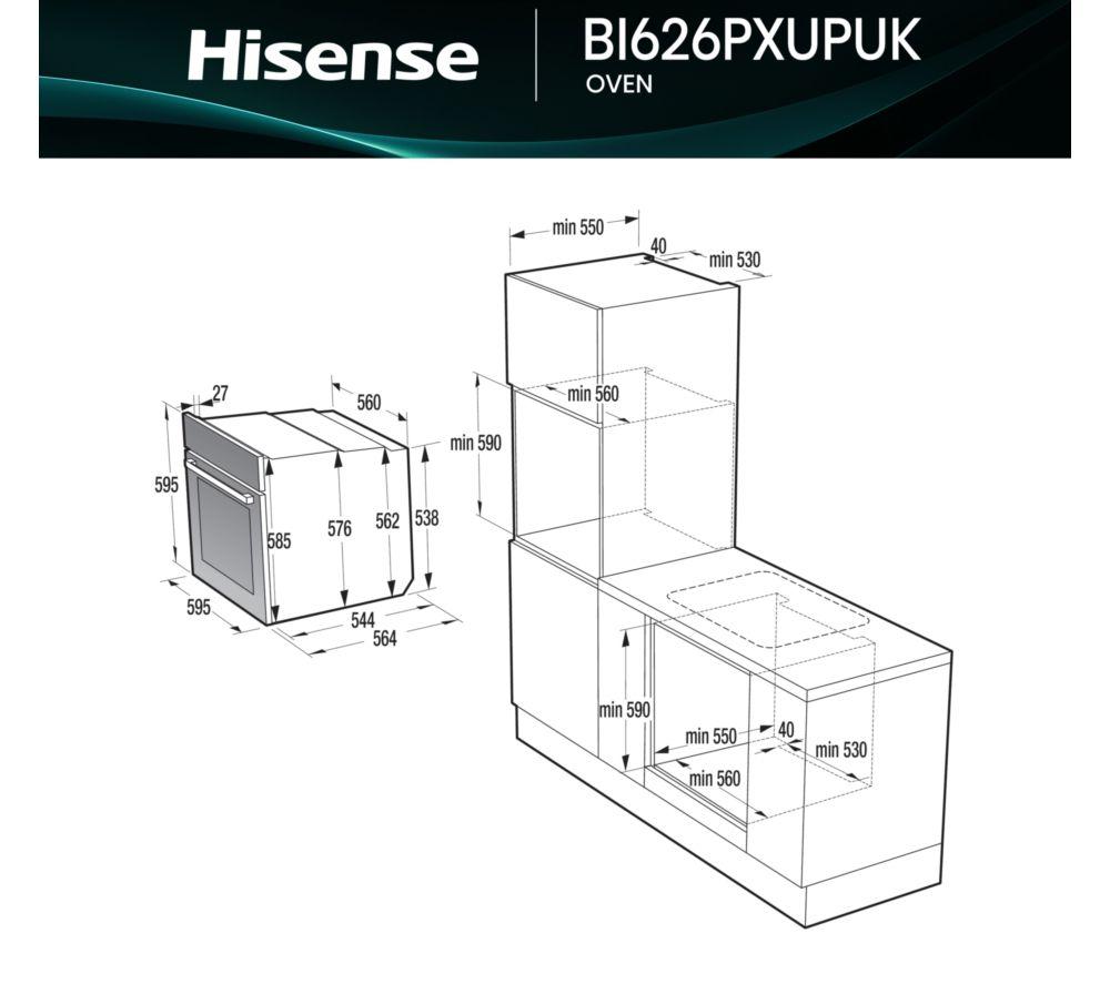HISENSE Hi2 BI626PXUPUK Electric Pyrolytic Oven - Black image number 13 of 20