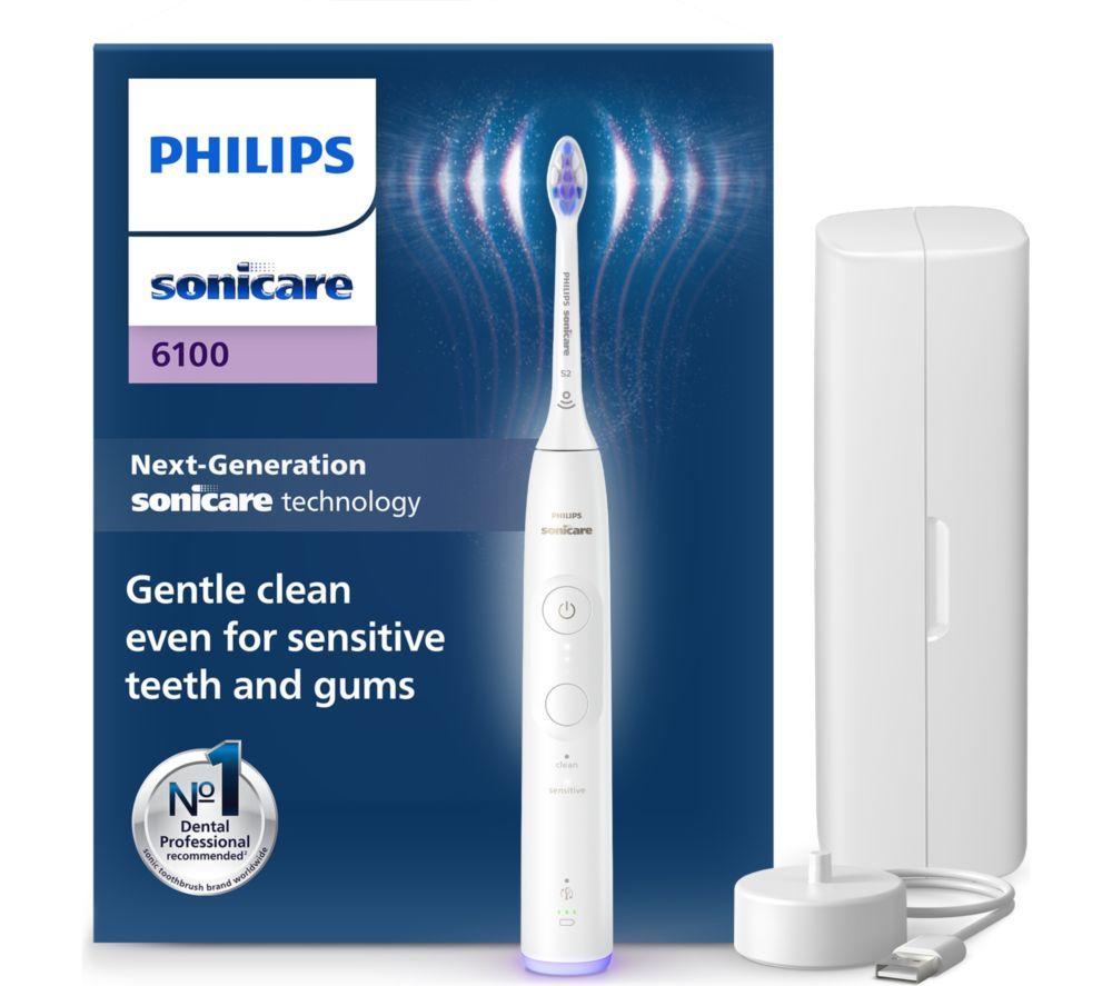 PHILIPS Sonicare Series 6100 HX7400/06 Electric Toothbrush - White image number 2 of 5
