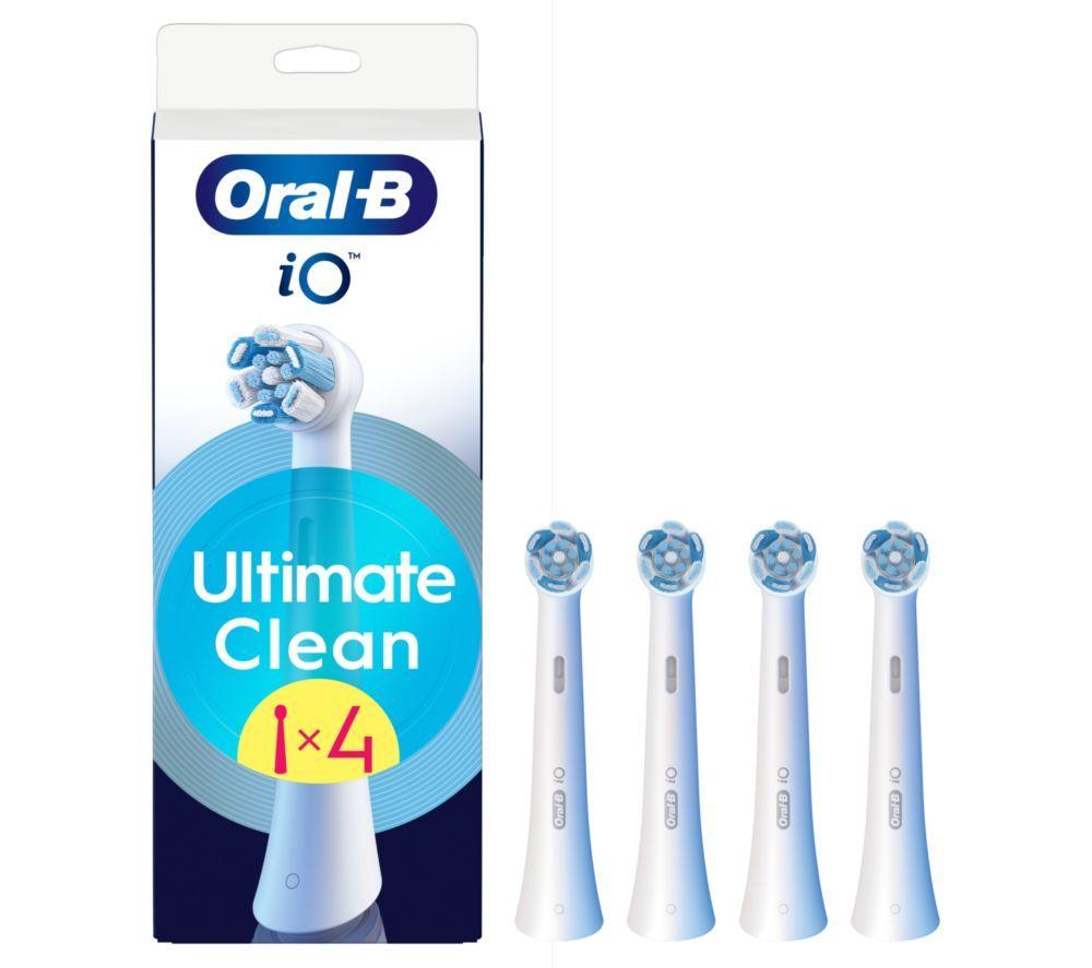 ORAL-B iO Ultimate Clean Replacement Toothbrush Head   Pack of 4, White
