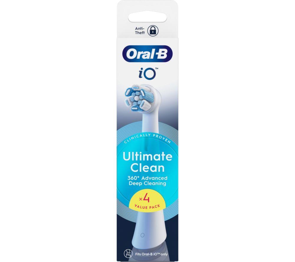 ORAL-B iO Ultimate Clean Replacement Toothbrush Head &ndash; Pack of 4, White image number 3 of 4