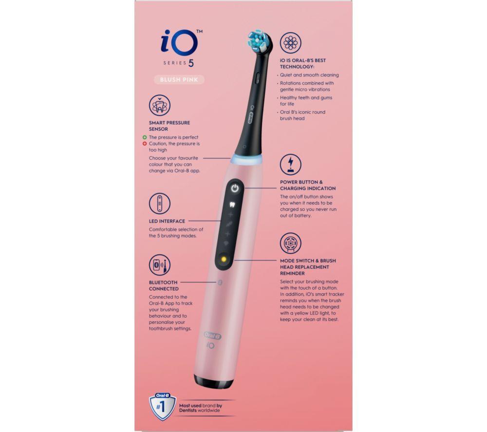 ORAL-B iO 5 Electric Toothbrush - Pink image number 5 of 20