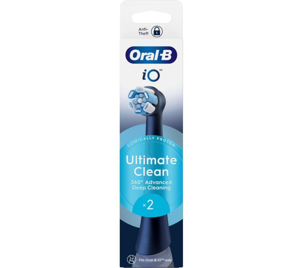 ORAL-B iO Ultimate Clean Replacement Toothbrush Head &ndash; Pack of 2, Black image number 3 of 4