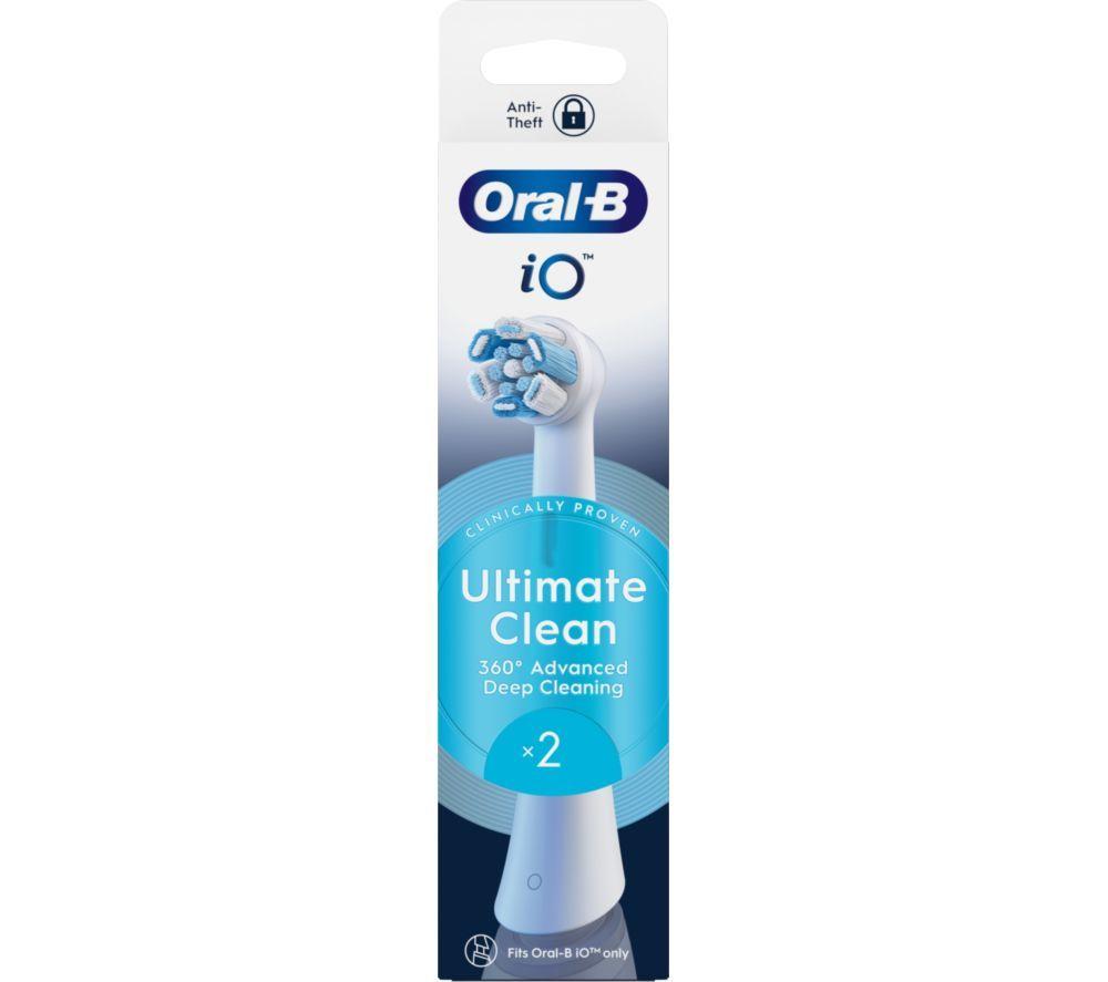 ORAL-B iO Ultimate Clean Replacement Toothbrush Head &ndash; Pack of 2, White image number 2 of 4