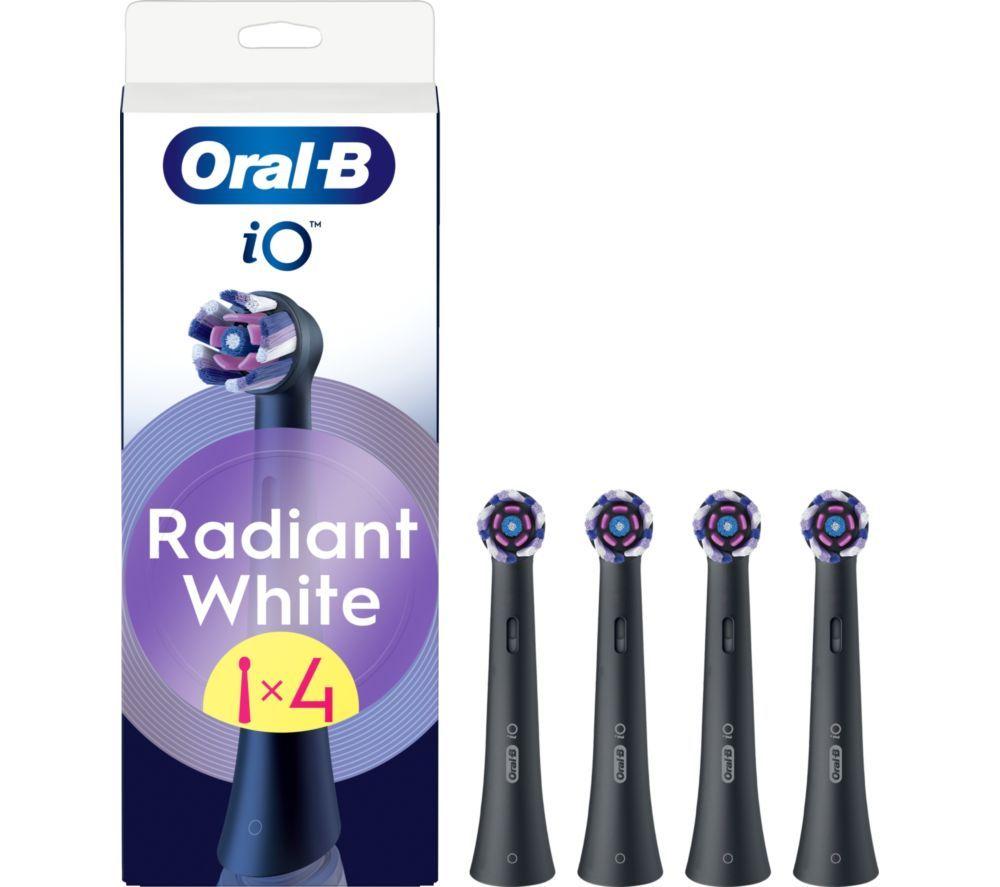 ORAL-B iO Radiant White Replacement Toothbrush Head &ndash; Pack of 4, Black image number 4 of 4