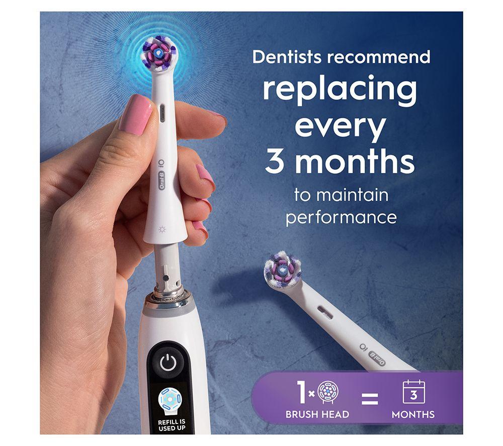 ORAL-B iO Radiant White Replacement Toothbrush Head &ndash; Pack of 4, White image number 8 of 15