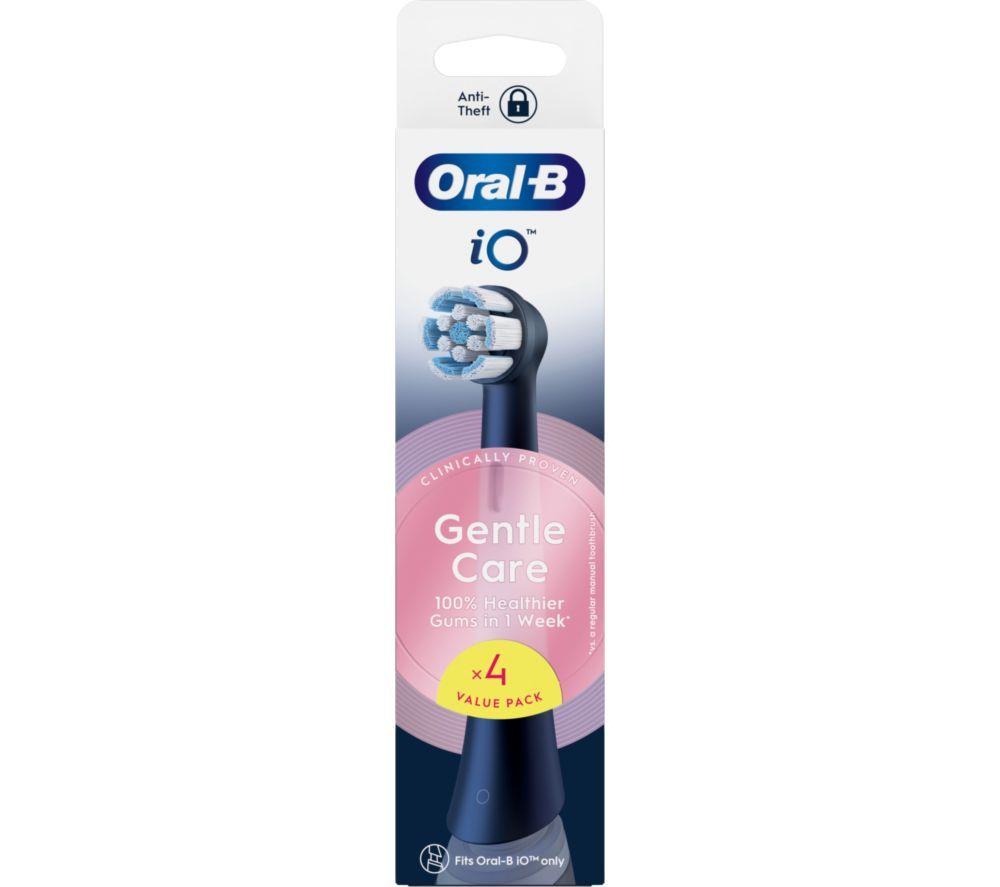 ORAL-B iO Gentle Care Replacement Toothbrush Head - Pack of 4, Black image number 2 of 3