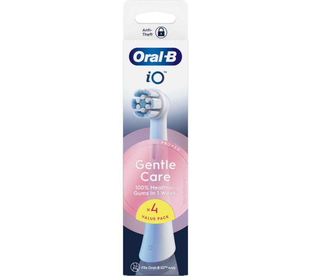 ORAL-B iO Gentle Care Replacement Toothbrush Head - Pack of 4, White image number 3 of 4