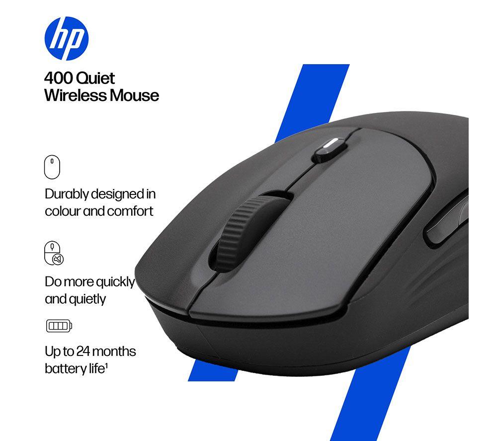 HP 400 Quiet Wireless Optical Mouse - Black image number 6 of 22