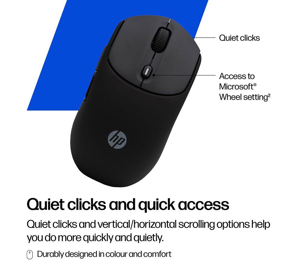 HP 400 Quiet Wireless Optical Mouse - Black image number 7 of 22