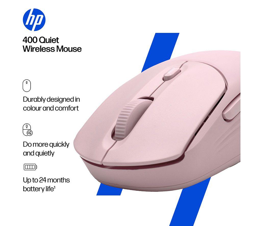 HP 400 Quiet Wireless Optical Mouse - Pink image number 6 of 24