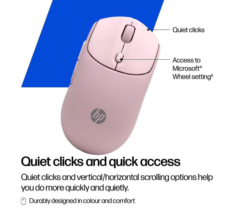 HP 400 Quiet Wireless Optical Mouse - Pink image number 7 of 24