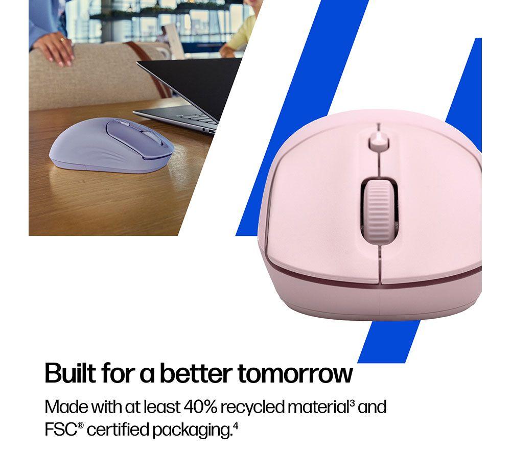 HP 400 Quiet Wireless Optical Mouse - Pink image number 10 of 24