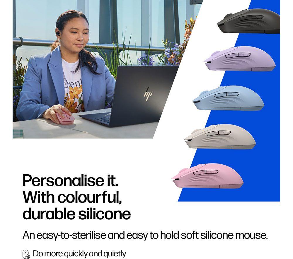 HP 400 Quiet Wireless Optical Mouse - Pink image number 11 of 24