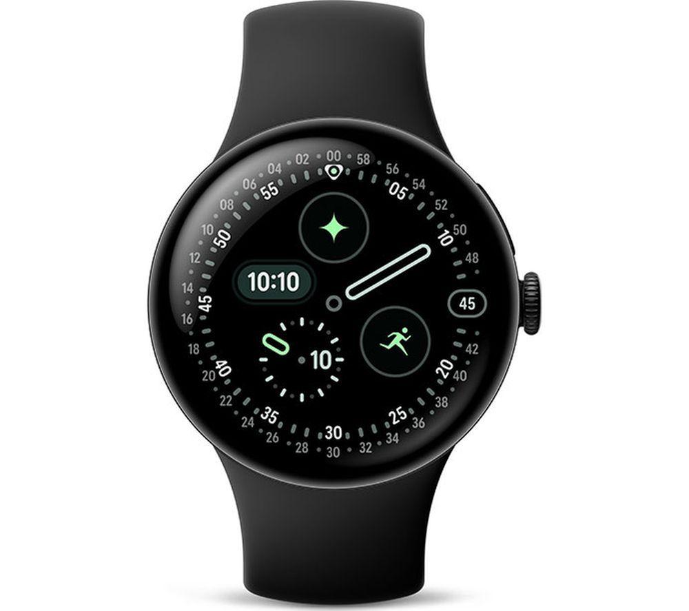 GOOGLE Pixel Watch 4 WiFi - Matte Black Aluminium Case with Obsidian Active Band, 45 mm image number 2 of 8