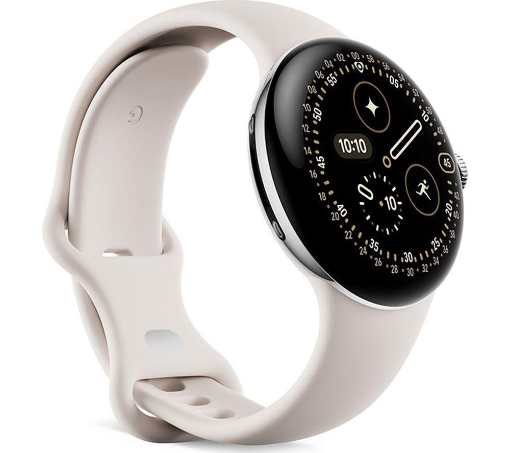 GOOGLE Pixel Watch 4 WiFi - Silver Aluminium Case with Porcelain Active Band, 45 mm image number 7 of 8